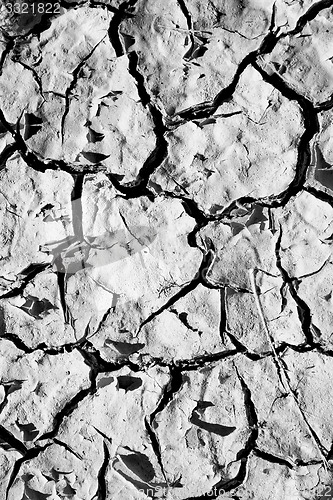 Image of cracked sand in morocco africa desert abstract macro