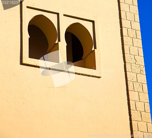 Image of moroccan old wall and brick in antique city