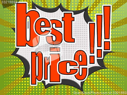 Image of Best price comic speech bubble