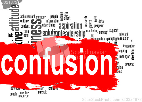 Image of Confusion word cloud with red banner