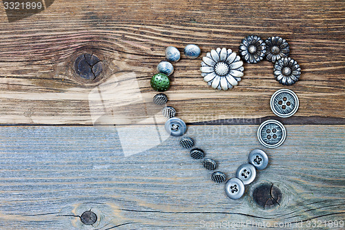 Image of Heart from vintage classical buttons