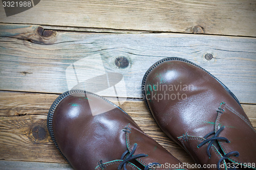 Image of Two brown boots