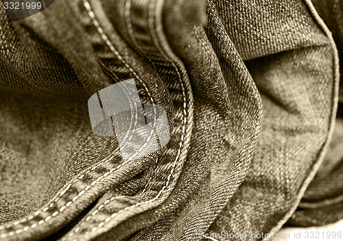Image of blue jeans double seams