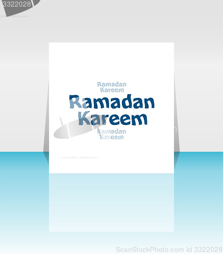 Image of Arabic Islamic calligraphy of text Ramadan Kareem on abstract background