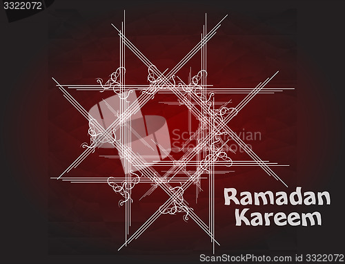 Image of Beautiful red color Ramadan Kareem background design.