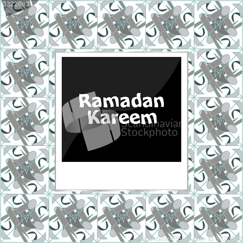 Image of Ramadan kareem on old photo frame
