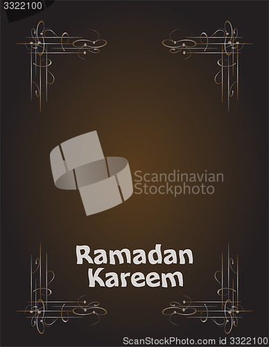 Image of Ramadan Kareem. lettering composition of muslim holy month.