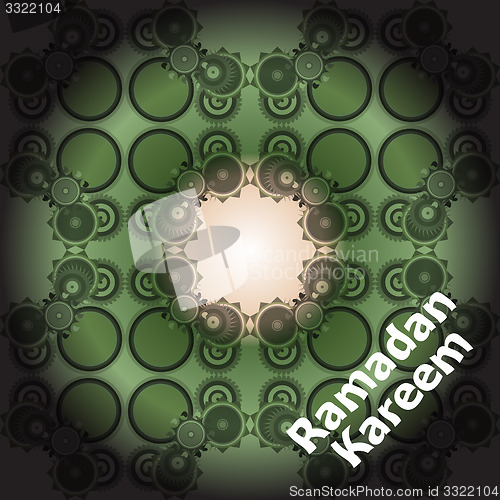 Image of Calligraphy of Arabic text of Ramadan Kareem for the celebration of Muslim community festival.