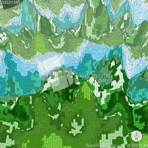 Image of Abstract landscape background. Mosaic. 