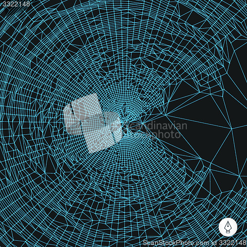 Image of Network background. 3d technology vector illustration. 