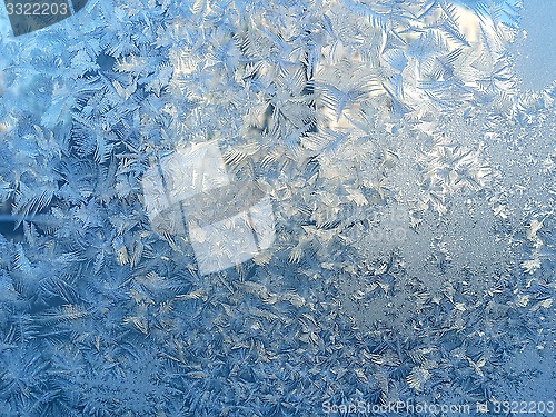 Image of Ice pattern on winter glass