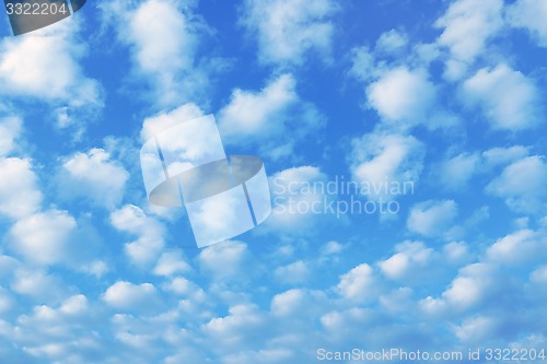 Image of Blue sky with white clouds