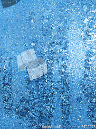 Image of Ice pattern on winter glass