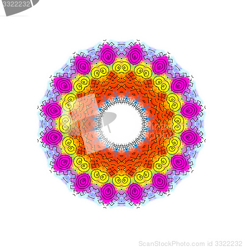Image of Bright color radial pattern