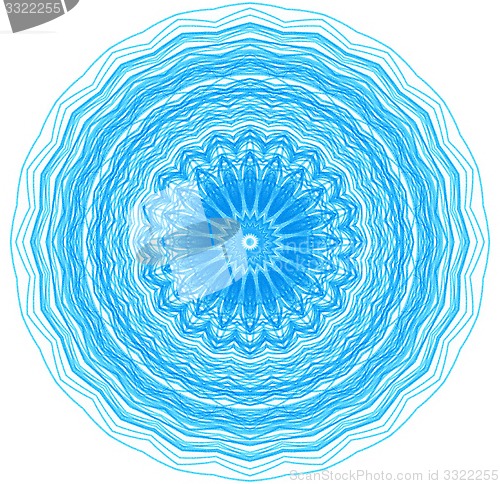 Image of Abstract blue concentric pattern