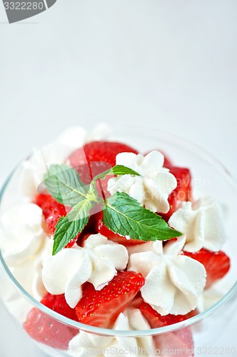 Image of strawberry with cream