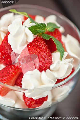 Image of strawberry with cream