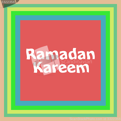 Image of Ramadan Kareem. lettering composition of muslim holy month.