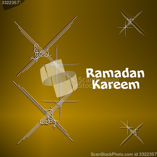 Image of Calligraphy of Ramadan Kareem for the celebration of Muslim community festival