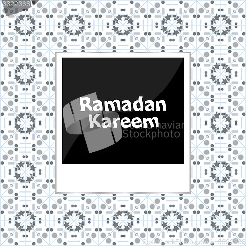 Image of Ramadan kareem on old photo frame