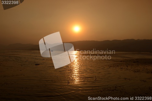 Image of ASIA MYANMAR INLE LAKE LANDSCAPE SUNRISE