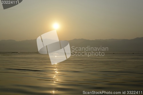 Image of ASIA MYANMAR INLE LAKE LANDSCAPE SUNRISE