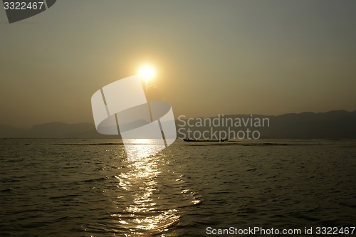 Image of ASIA MYANMAR INLE LAKE LANDSCAPE SUNRISE