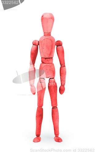 Image of Wood figure mannequin with bodypaint - Red