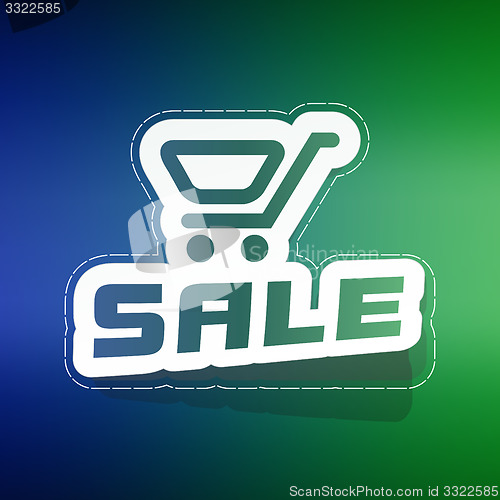 Image of Shopping cart. Vector illustration. 