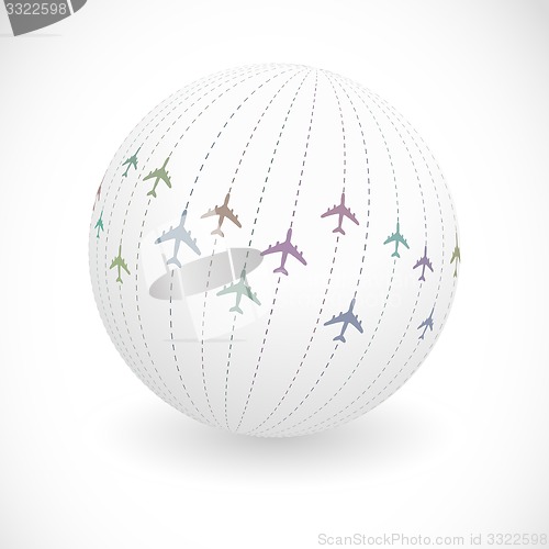 Image of Airplane abstract illustration.