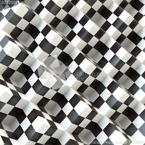 Image of A 3d perspective view of a chess board.