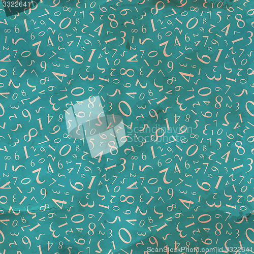 Image of Numbers. Seamless pattern. Vector illustration.