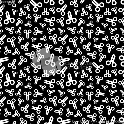 Image of Scissors. Seamless pattern.