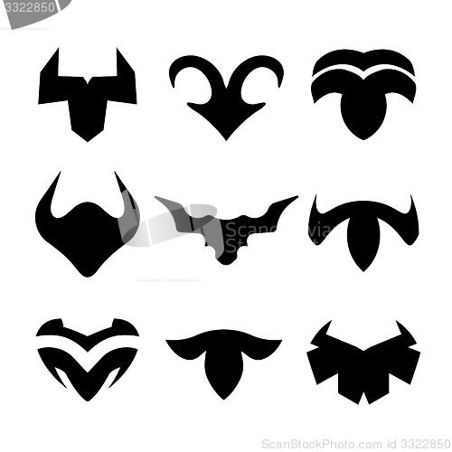 Image of Vector illustration of animal icons silhouettes 
