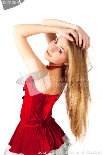 Image of Beautiful Santa girl