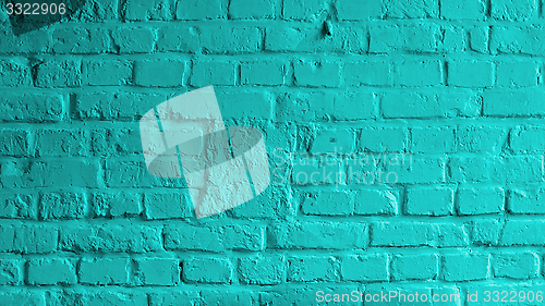 Image of Turquoise Brick Background