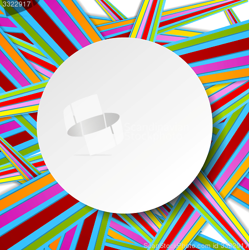 Image of Colorful stripes and grey circle
