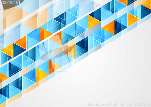 Image of Vector graphic of geometric bright triangles