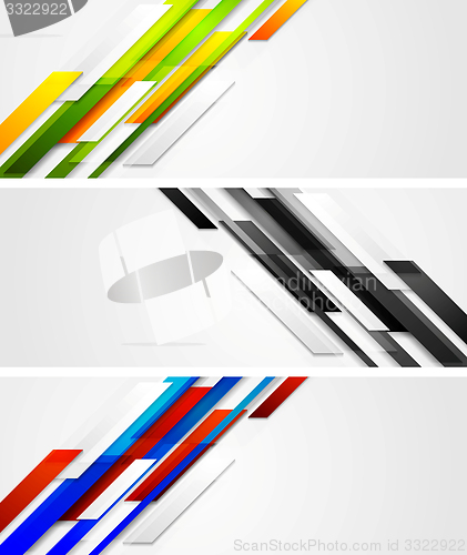 Image of Abstract banners with geometric shapes