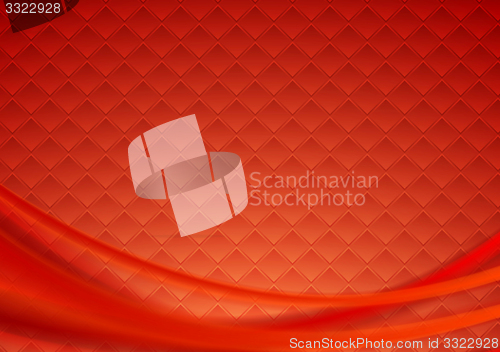 Image of Red tech wavy background