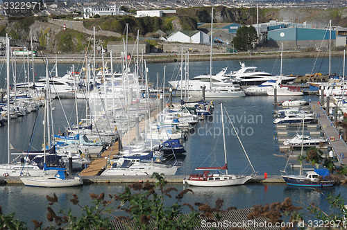 Image of Docked in the marina.