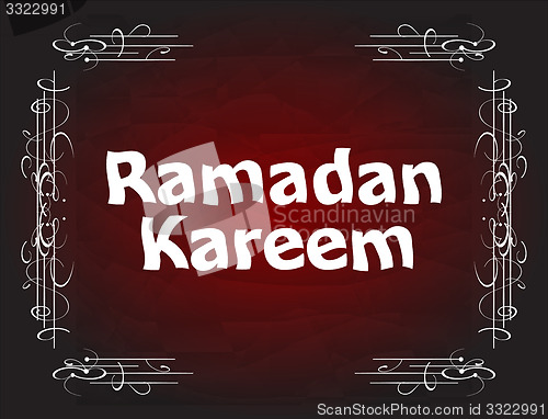 Image of Calligraphy of Ramadan Kareem for the celebration of Muslim community festival