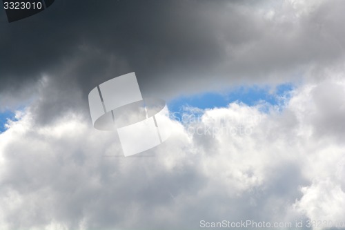 Image of clouds in the blue sky