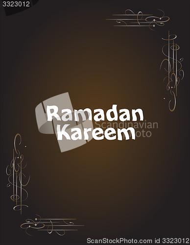 Image of Ramadan Kareem. lettering composition of muslim holy month.