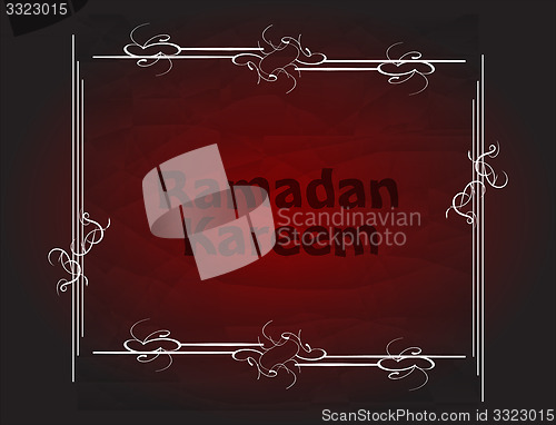 Image of Beautiful red color Ramadan Kareem background design.