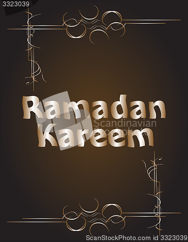 Image of Ramadan Kareem. lettering composition of muslim holy month.