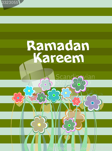 Image of Arabic Islamic calligraphy of text Ramadan Kareem