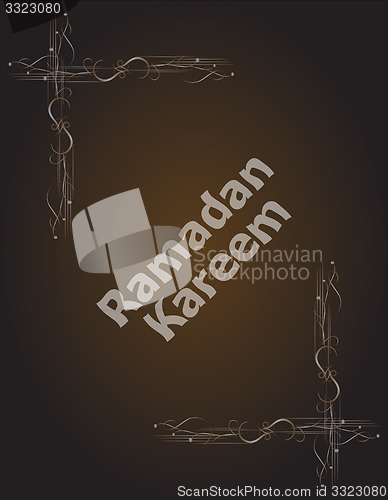 Image of Ramadan Kareem. lettering composition of muslim holy month.