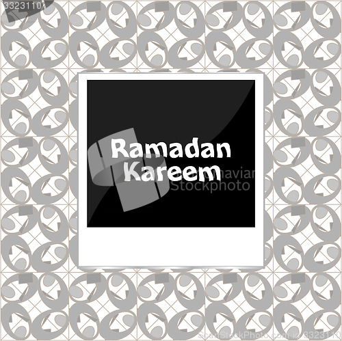 Image of Ramadan kareem on old photo frame