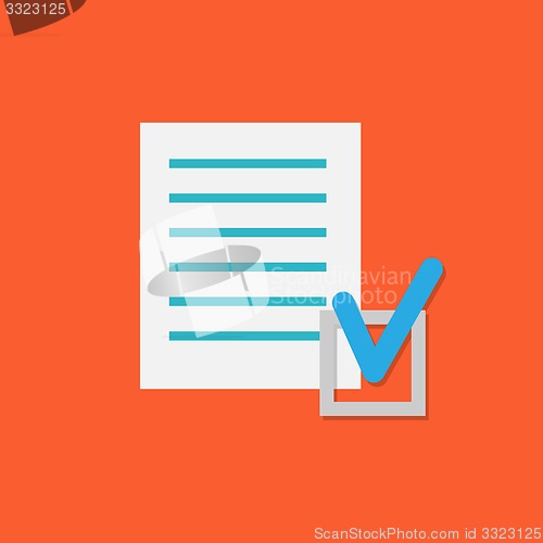 Image of Vector Document Check Icon.